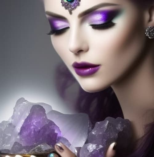 hwoman cleaning crystal with breath - How to clean crystals