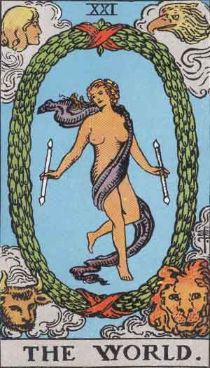 The world tarot card - Rider Waite pack