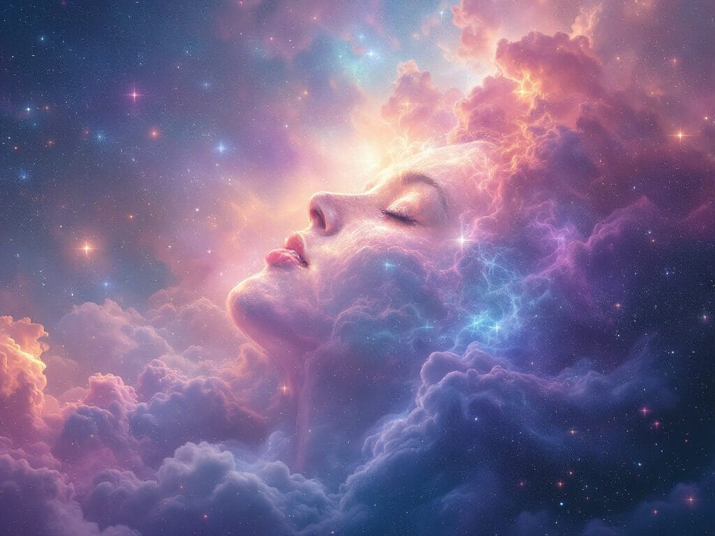 woman sleeping connecting to higher self