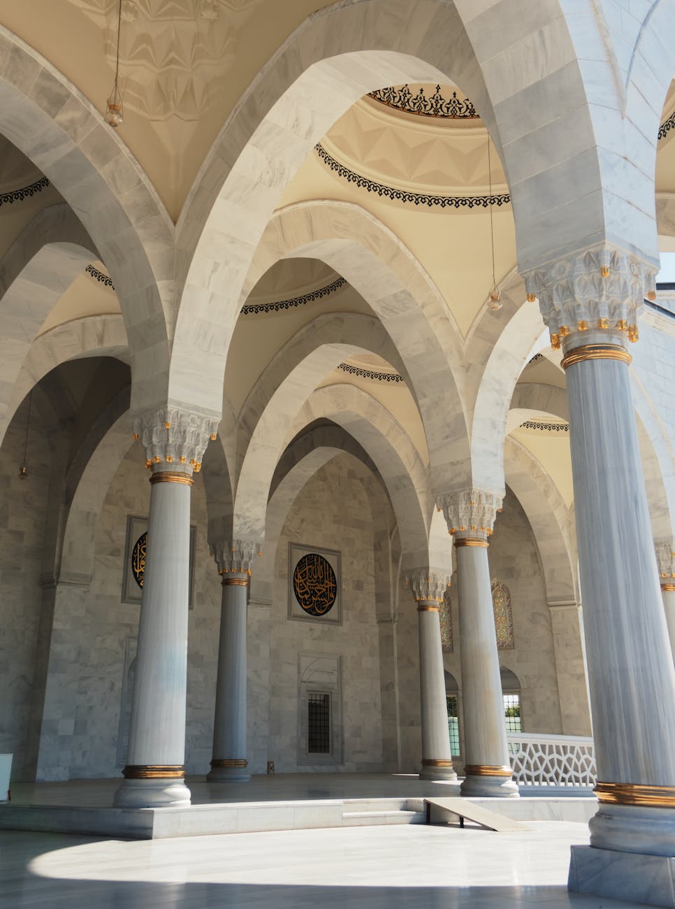 marble colonnade of mosque
